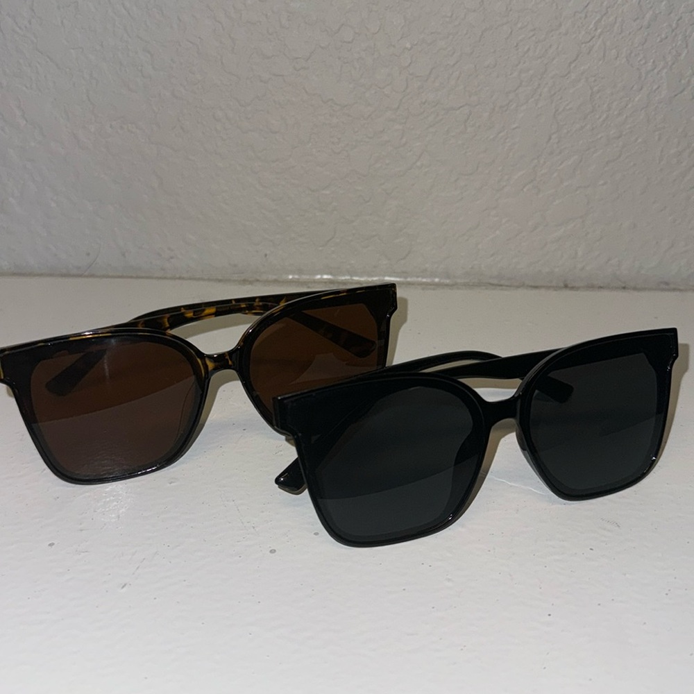 Large square fashion sunglasses